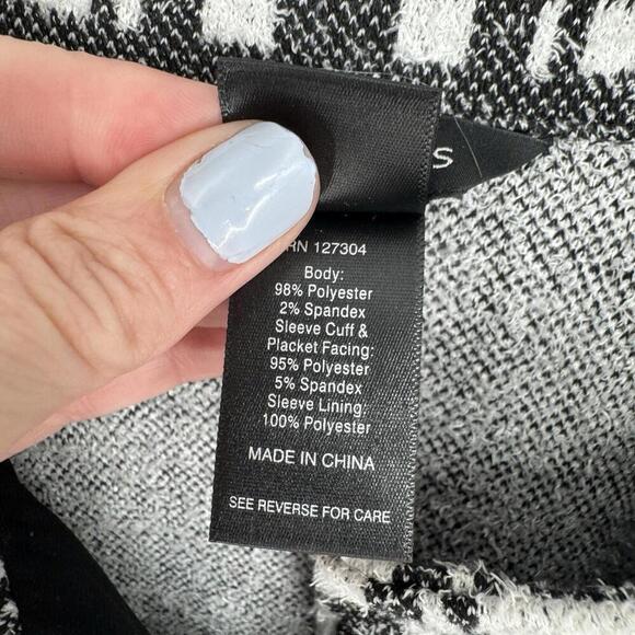 Ali Miles sweater PXL black white check artsy oversized office career work - Picture 5 of 6